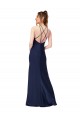 Best High Neck Satin Bridesmaid Dress / Prom Dress with Strappy Back UK