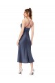 Best High Low Formal Silky Satin Cowl Neck Cocktail Midi Bridesmaid Dress / Prom Dress UK