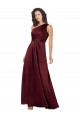 Best One Shoulder Formal Silky Satin Bridesmaid Dress / Prom Dress with Subtle Pleats UK