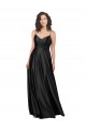 Best Full Length V-Neckline Formal Silky Satin Bridesmaid Dress / Prom Dress with Full Skirt UK