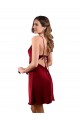 Best Midi Length Cowl Neck Formal Silky Satin Short Cocktail Bridesmaid Dress / Prom Dress UK