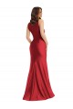 Best Square Neck Formal Silky Satin Mermaid Bridesmaid Dress / Prom Dress with Side Slit UK