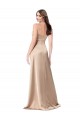 Best Formal Silky Satin Bridesmaid Dress / Prom Dress with Draped Surplice Bodice UK