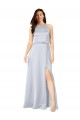 Best Halter Neck Formal Silky Satin Bridesmaid Dress with Strappy Back UK