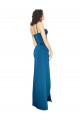 Best Full Length Bustier Style Long Formal Silky Satin Bridesmaid Dress / Prom Dress with Low Back UK