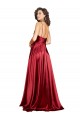 Best Cowl Neckline Long Formal Silky Satin Bridesmaid Dress / Prom Dress with Spaghetti Straps UK