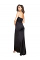 Best Full Length One Shoulder Ruffled Long Formal Silky Satin Bridesmaid Dress / Prom Dress with High Slit UK