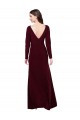 Best Long Sleeves Spandex Bridesmaid Gown with Front Slit UK