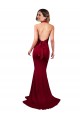 Best Halter Mermaid Plunge V-Neckline Open Back Bow Tie Formal Spandex Bridesmaid Dress / Prom Dress UK