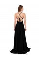 Best High Slit Open Back Long Formal Spandex Bridesmaid Dress / Prom Dress with Lined Crossover Bust UK