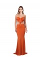 Best Strapless Bandeau Bodice Long Formal Spandex Bridesmaid Dress / Prom Dress UK