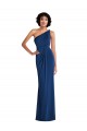 Best Grecian Inspired One Shoulder Twist Draped Maxi Spandex Bridesmaid Dress / Prom Dress UK