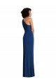 Best Grecian Inspired One Shoulder Twist Draped Maxi Spandex Bridesmaid Dress / Prom Dress UK
