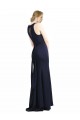 Best High Neck Sheath Long Crepe Bridesmaid Dress / Prom Dress UK
