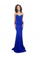 Best Sweetheart Flower Neckline High Neck Formal Crepe Bridesmaid Dress / Prom Dress UK