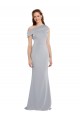 Best Off the Shoulder Asymmetrical Mermaid Formal Crepe Bridesmaid Dress / Prom Dress UK
