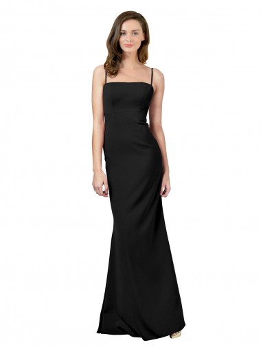 Best Fit and Flare Slim Formal Crepe Bridesmaid Dress / Prom Dress with Cutout Back UK