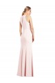 Best V-Neck Keyhole Back Crepe Trumpet Bridesmaid Dress / Prom Dress UK