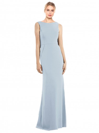 Best Draped Backless Crepe Bridesmaid Dress / Prom Dress with Pockets UK