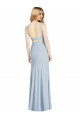 Best High Neck Backless Formal Crepe Trumpet Bridesmaid Dress UK