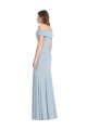 Best Cuffed Off the Shoulder Long Trumpet Bridesmaid Dress / Prom Dress UK