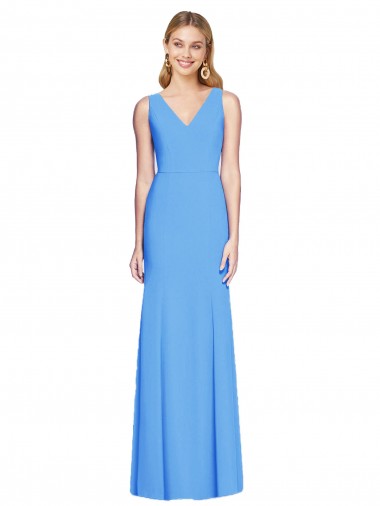 Best Flattering Trumpet Long Sleeveless Bridesmaid Dress / Prom Dress with Open Back UK