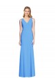 Best Flattering Trumpet Long Sleeveless Bridesmaid Dress / Prom Dress with Open Back UK