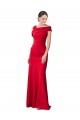 Best Sleeveless Ruched Formal Crepe Mermaid Bridesmaid Dress / Prom Dress with Off The Shoulder Detail UK