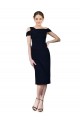 Best Draped Cross Shoulder Stretch Formal Crepe Cocktail Dress / Homecoming Dress UK