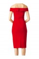 Best Off the Shoulder Square Neck Cocktail Length Bridesmaid Dress / Prom Homecoming Dress UK