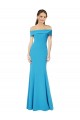 Best Off the Shoulder Formal Crepe Bridesmaid Dress / Prom Dress with Fitted Silhouette UK