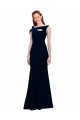Best Sleeveless Formal Crepe Mermaid Bridesmaid Dress / Prom Dress with Side Slit UK