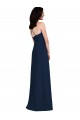 Best Criss Cross Back Crepe Halter Bridesmaid Dress with Pockets UK