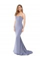 Best Long Strapless Sweetheart Sweep Train Formal Crepe Bridesmaid Dress / Prom Dress with Low Back UK
