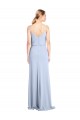 Best Feminine Cowl Neck Slim Floor Length Stretch Formal Crepe Bridesmaid Dress / Prom Dress UK