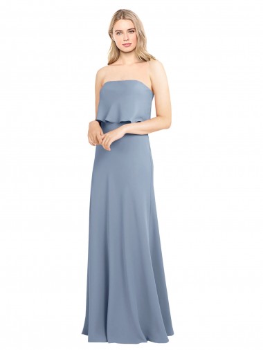 Best High Neck Sheath Sleeveless Stretch Formal Crepe Bridesmaid Dress / Prom Dress UK