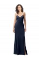 Best Sweetheart Fit and Flare Stretch Formal Crepe Bridesmaid Dress / Prom Dress with Side Slit and Strappy Back UK