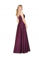 Best High Neck Spaghetti Straps Long V-Back Formal Crepe Bridesmaid Dress / Prom Dress UK