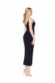 Best High Neck Spaghetti Straps Formal Crepe Short Cocktail Wrap Bridesmaid Dress / Prom Dress UK
