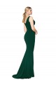 Best V-Neck Floor Length Long Formal Crepe Mermaid Bridesmaid Dress / Prom Dress UK