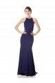 Best High Neck Fishtail Formal Crepe Bridesmaid Dress / Prom Dress with Open Back Detail UK