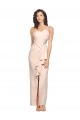Best Long Full Length Ruffles Strapless Low Back Crepe Bridesmaid Dress / Prom Dress with Straps UK