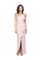 Best Strapless Long Full Length Ruffles Low Back Formal Crepe Bridesmaid Dress / Prom Dress UK