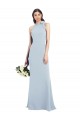 Best Halter Bow Neck Open Back Soft Full Length Trumpet Bridesmaid Dress / Prom Dress UK