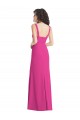 Best Wide Strap Notch Empire Waist Bridesaid Dress with Front Slit UK