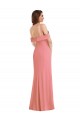 Best One Shoulder Draped Cuff Maxi Bridesmaid Dress / Prom Dress with Front Slit UK