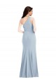 Best One Shoulder Draped Cowl Neck Maxi Bridesmaid Dress / Prom Dress UK