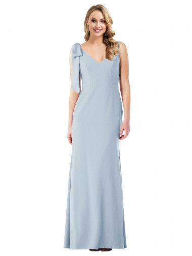 Best V-Back Bow Shoulder Trumpet Bridesmaid Dress / Prom Dress UK