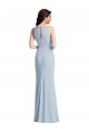Best Halter Maxi Bridesmaid Dress / Prom Dress with Cascade Ruffle Slit UK