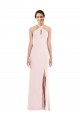Best Criss Cross Halter Princess Line Trumpet Formal Crepe Bridesmaid Dress / Prom Dress UK